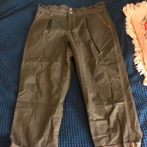 Paper bag waist khakis